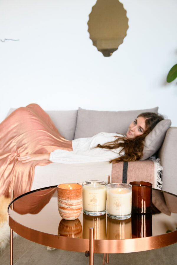 Bougie végétale verre - Ambre